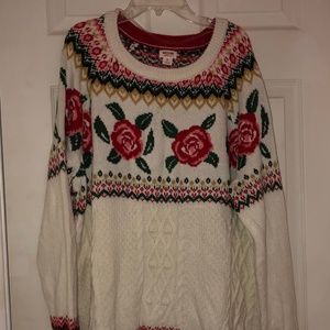 NEW Mossimo XXL soft chunky shabby rose sweater